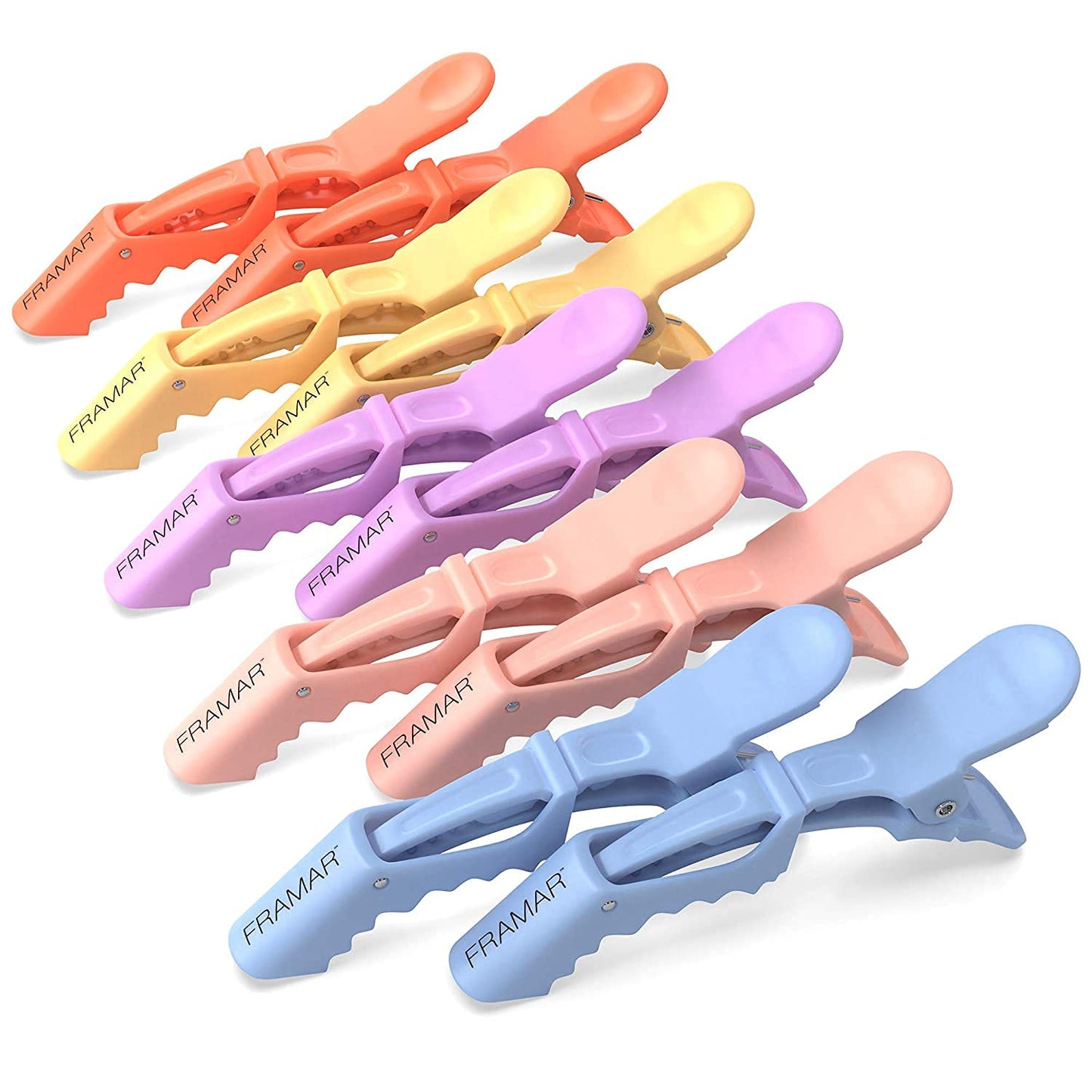 10 Pack Alligator Hair Clips - Pastel Colors